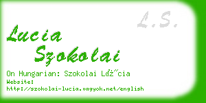 lucia szokolai business card